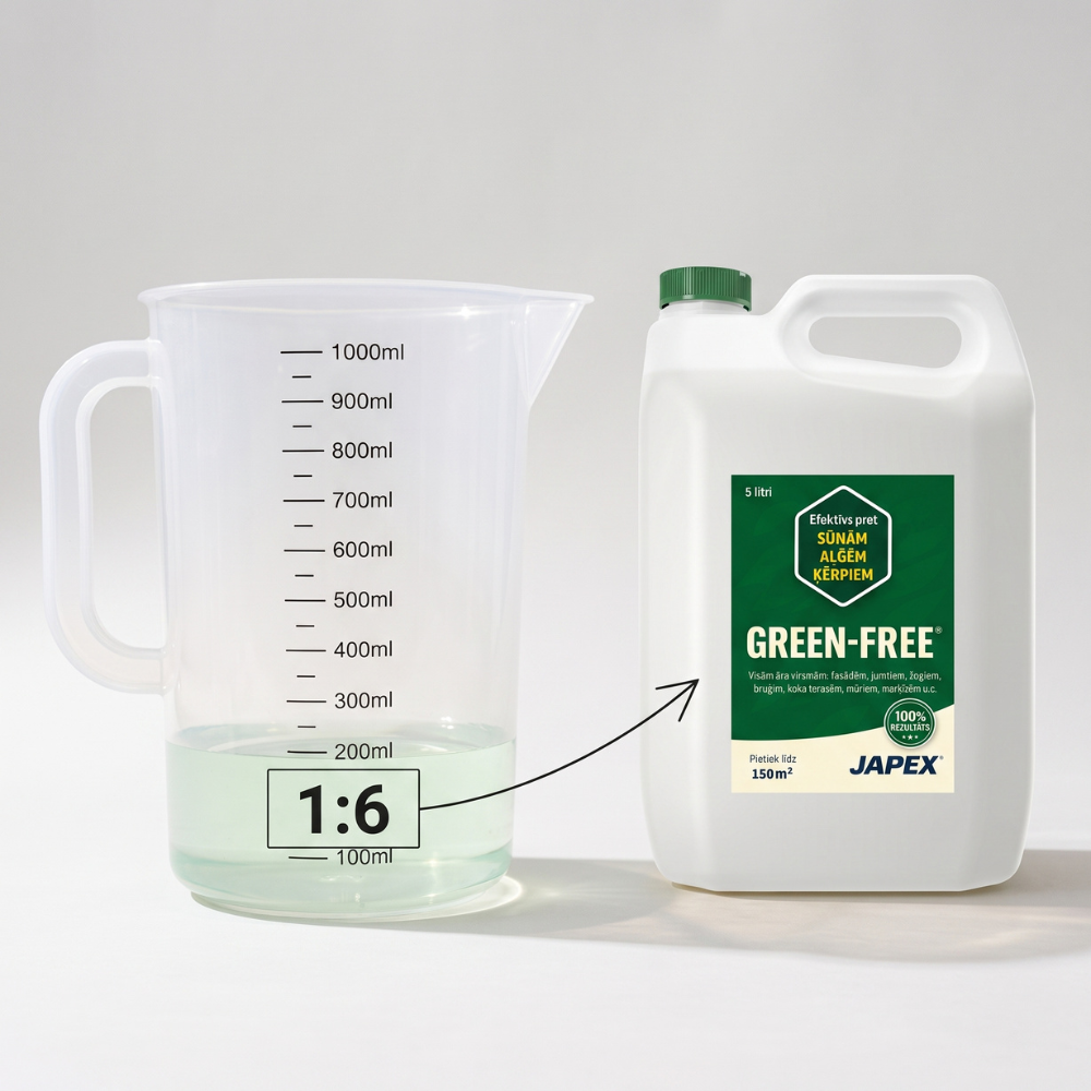 GREEN-FREE® 5L - Sammalde, vetikate ja samblikute eemaldaja
