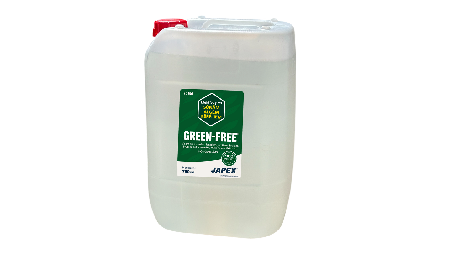 Japex GREEN-FREE® 25L - Samblate, Vetikate ja Samblikute Eemaldaja